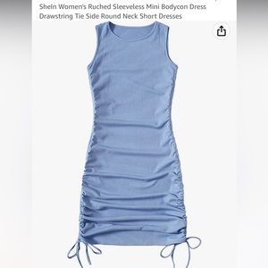 SheIn Women's Ruched Sleeveless Mini Bodycon Dress (NWT)